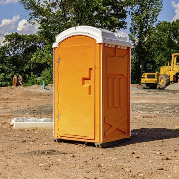 how often are the portable restrooms cleaned and serviced during a rental period in Winnebago